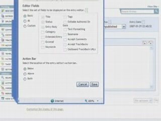 Movable Type: How to Add Options To An Individual Entry ...