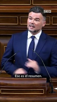 Rufián: Aldama está en la calle, sobre todo, porque tiene pruebas contra el PP