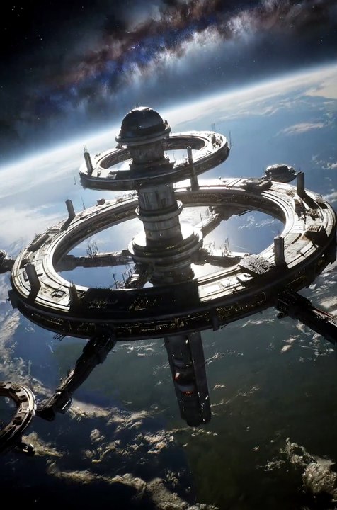 🚀 Future Space Station Orbiting Earth 🌍 | Epic Sci-Fi Space Journey