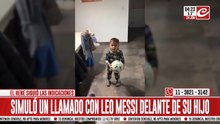 Le hizo creer al hijo que hablaba con Messi y el video se hace viral