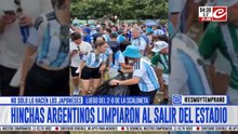 Hinchas argentinos limpiaron todos tras los festejos en Dallas