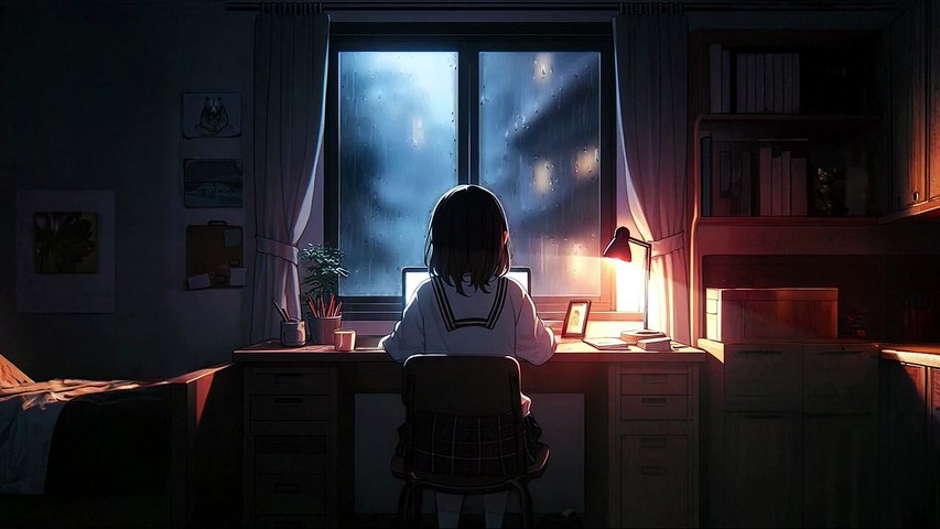 Analog Drift Retro Anime Synthwave Lofi Beats for Study / Coding / Chill