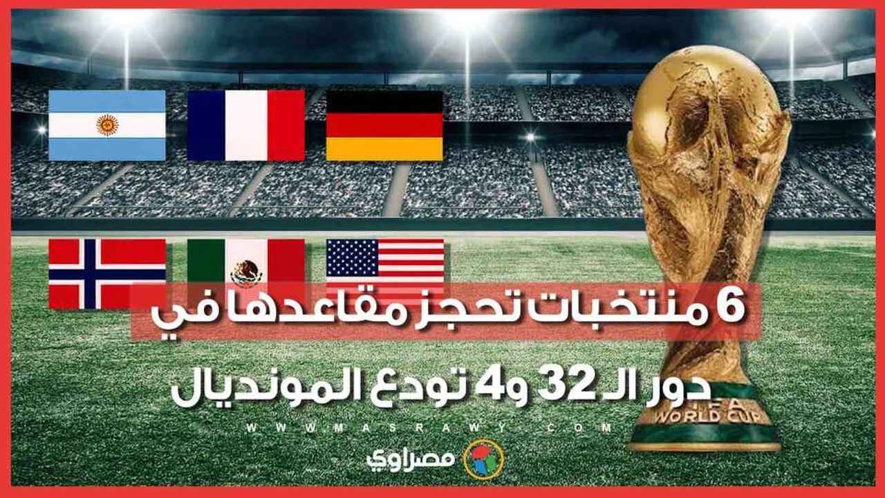 بعد الجولة الثانية.. 6 منتخبات تتأهل رسميًا إلى دور الـ32 و4 تودع كأس العالم