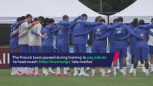 A emotional minute of silence in France following the death of Deschamps' mother