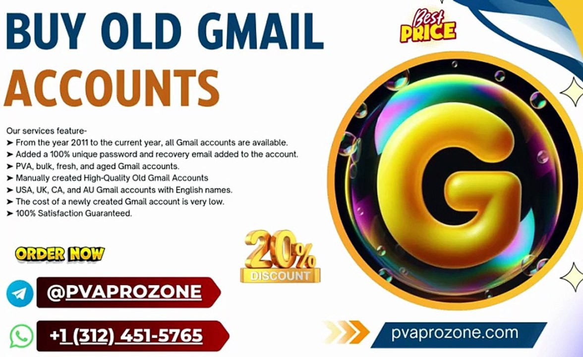3 Best sites to Buy Old Gmail Accounts (PVA & Aged)