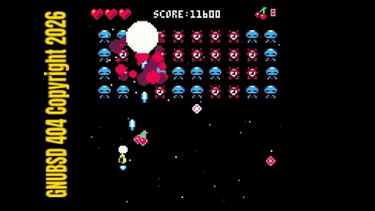GNUBSD 404 Short N153 invaders8 (Linux/Web/Pico)