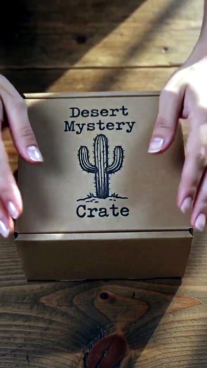 DESERT MYSTERY CRATE Unboxing! 🌵 Sun Squishy with Sunglasses?! _Golden Hour ASMR_