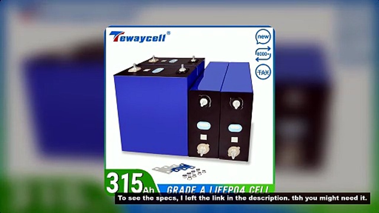 Tewaycell 3.2V 315Ah 320Ah Lifepo4 Lithium Ion Battery 12V 24V 48V Rechargeable Battery Pack for DIY