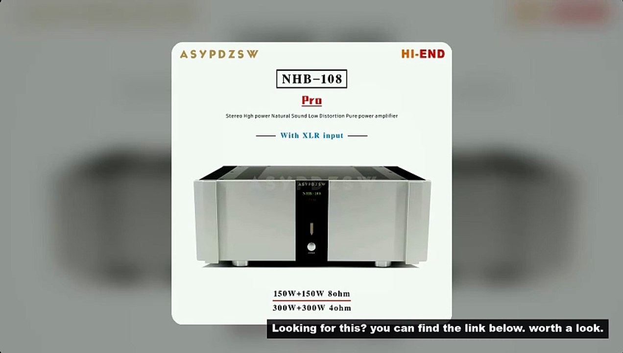 HI-END 108P NHB-108 Pro Stereo Hgh power Natural Sound Low Distortion Pure power amplifier 150W--300
