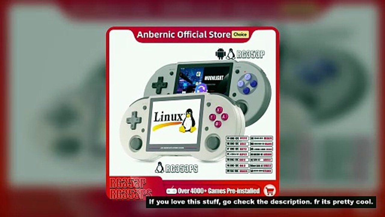 ANBERNIC RG353PS RG353P 64 Bit Handheld Game Console Linux System 3.5-inch IPS Screen Retro Game Pla