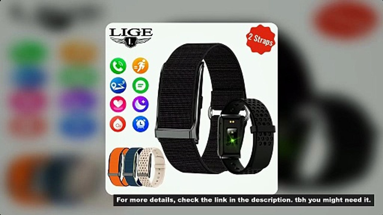 LIGE Smart Watch Men Women Fitness Smart Bracelet Sports Band Heart Rate Blood Pressure Monitor Wate