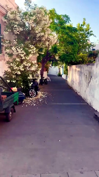 Stromboli, Carolina Kostner dopo Malfa... fa la spesa pattinando