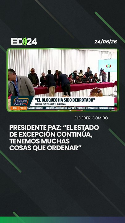 Presidente Paz: “El estado de excepción continúa, tenemos muchas cosas que ordenar”
