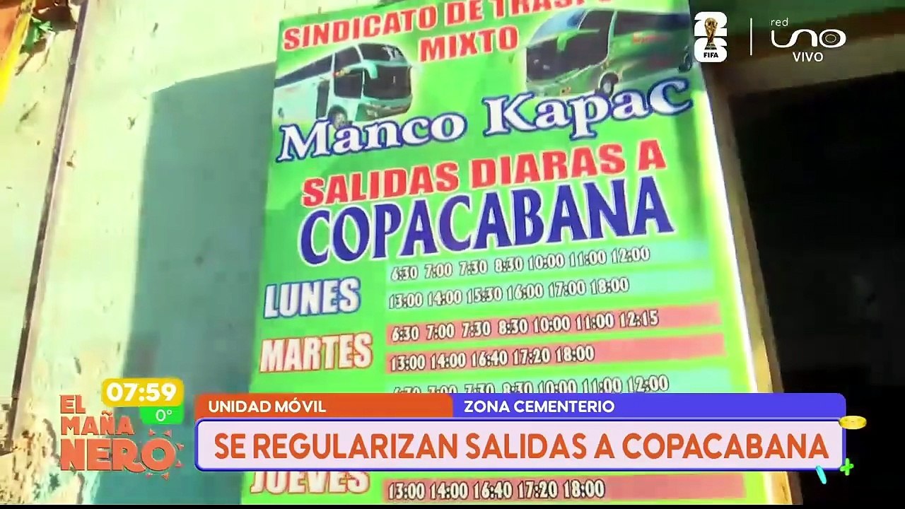 Se regularizan salidas a Copacabana