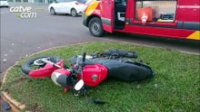 Motociclista sofre fratura exposta após batida com carro em Toledo