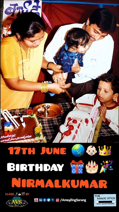 17th June Cake Cutting At Home By Nirmalkumar Sarang aka Niraksh With His Close Friend 🌏🤴🏻🤝🏻 Sourabh Salvi with A Magical Surprise Of Merwan Cake 🎂