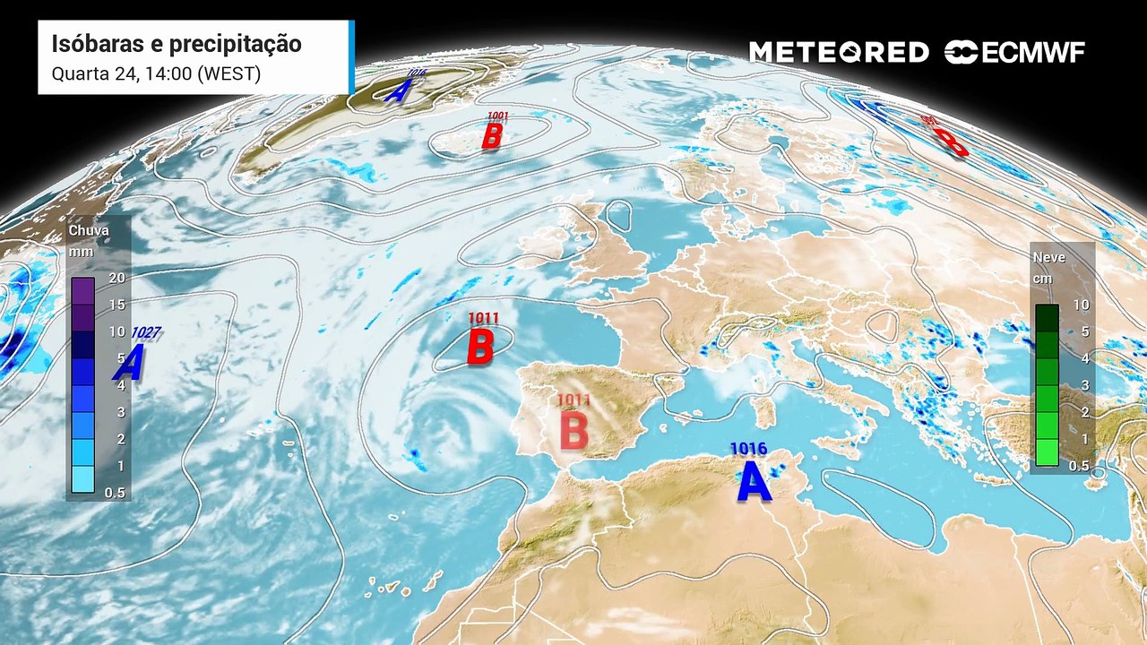 Aguaceiros persistem nos Açores enquanto a Madeira mantém tempo seco até ao fim de semana