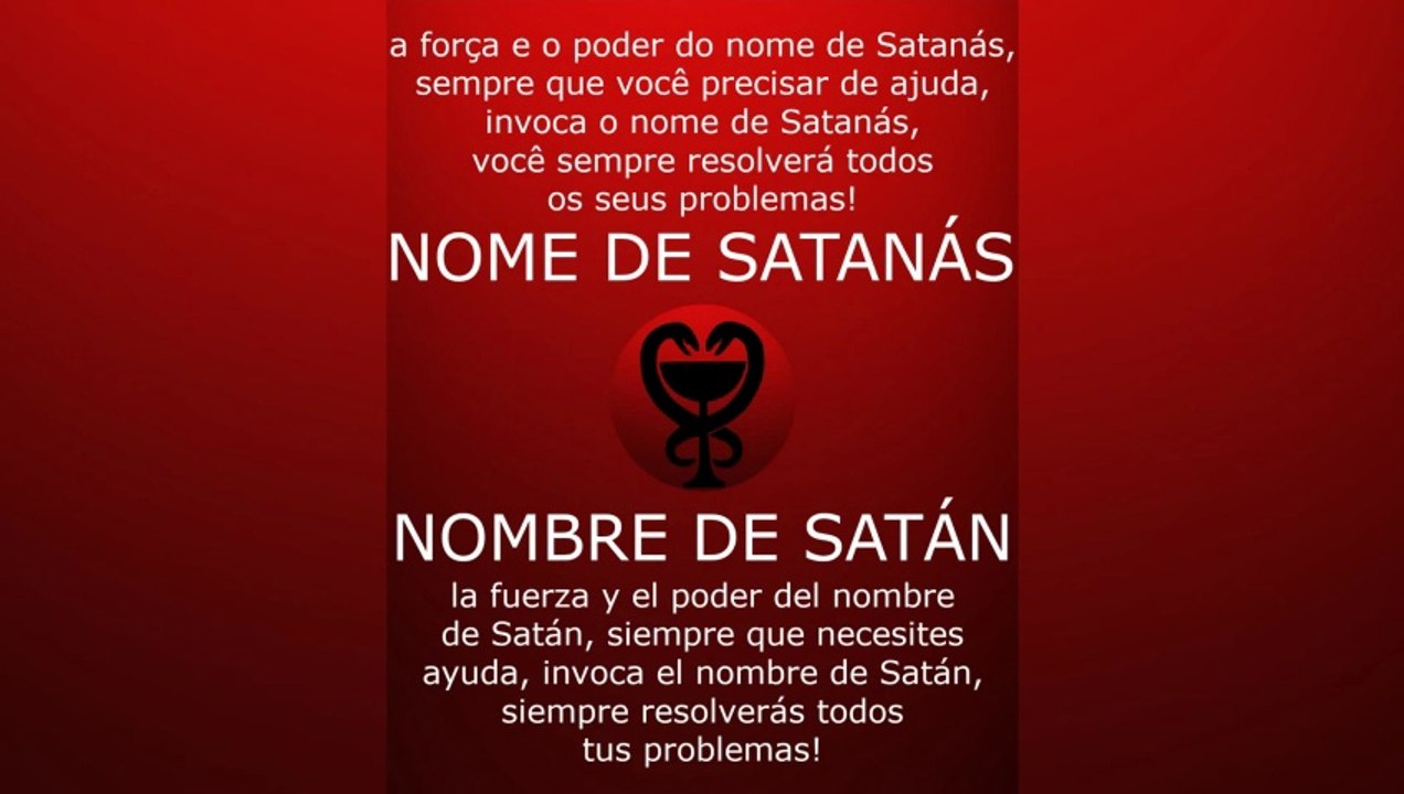 O NOME DE SATANÁS / EL NOMBRE DE SATÁN #satanás #satán #lucifer #diablo #satanismo #diabo