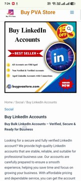 Top Best Buy LinkedIn Accounts | 100% Verified & Aged Profiles