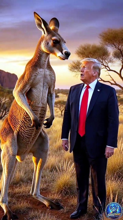 Trump vs Giant Kangaroo Fight in Australia! Baseball Bat Chase 😂🦘🔨