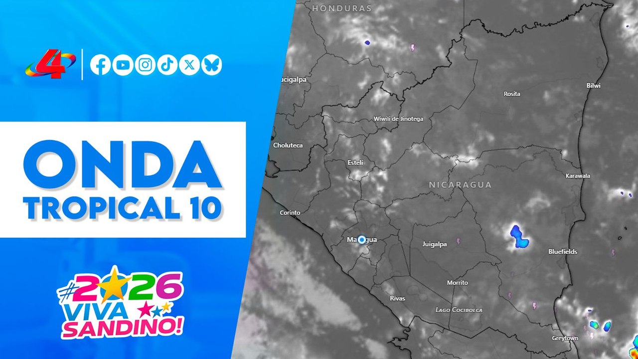 ⛈️ Reporte de INETER: ¿Qué zonas de Nicaragua afectará la onda tropical número 10?