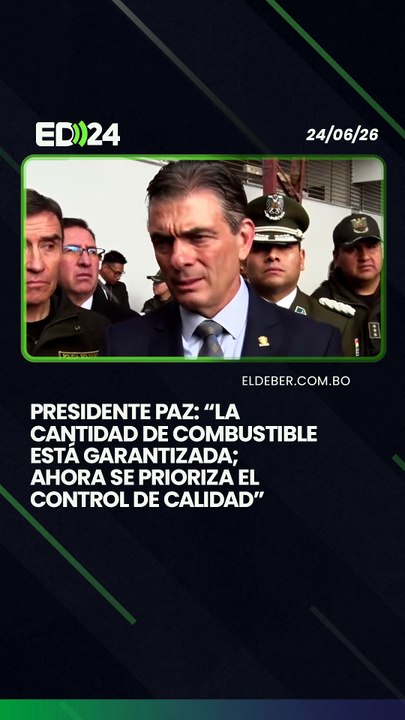 Presidente Paz: “La cantidad de combustible está garantizada; ahora se prioriza el control de calidad”