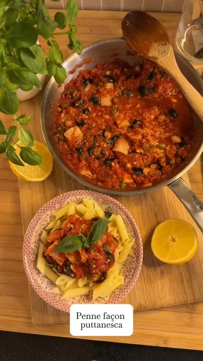 Penne façon puttanesca