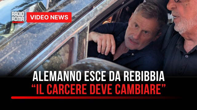 Roma, l'ex sindaco Gianni Alemanno esce dal carcere di Rebibbia