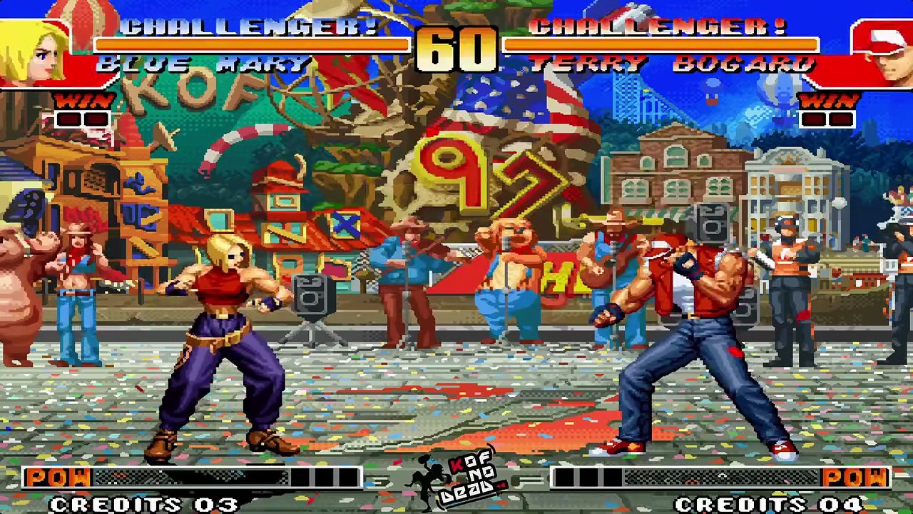Blue Mary y Terry Bogard intros especiales en varios kof 97, 98, 99, 2000, 2001, 2002, 2003 y XI