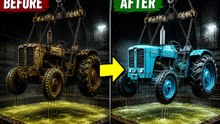 🔥 Impossible Tractor Restoration! From Rust to Brand New 🚜