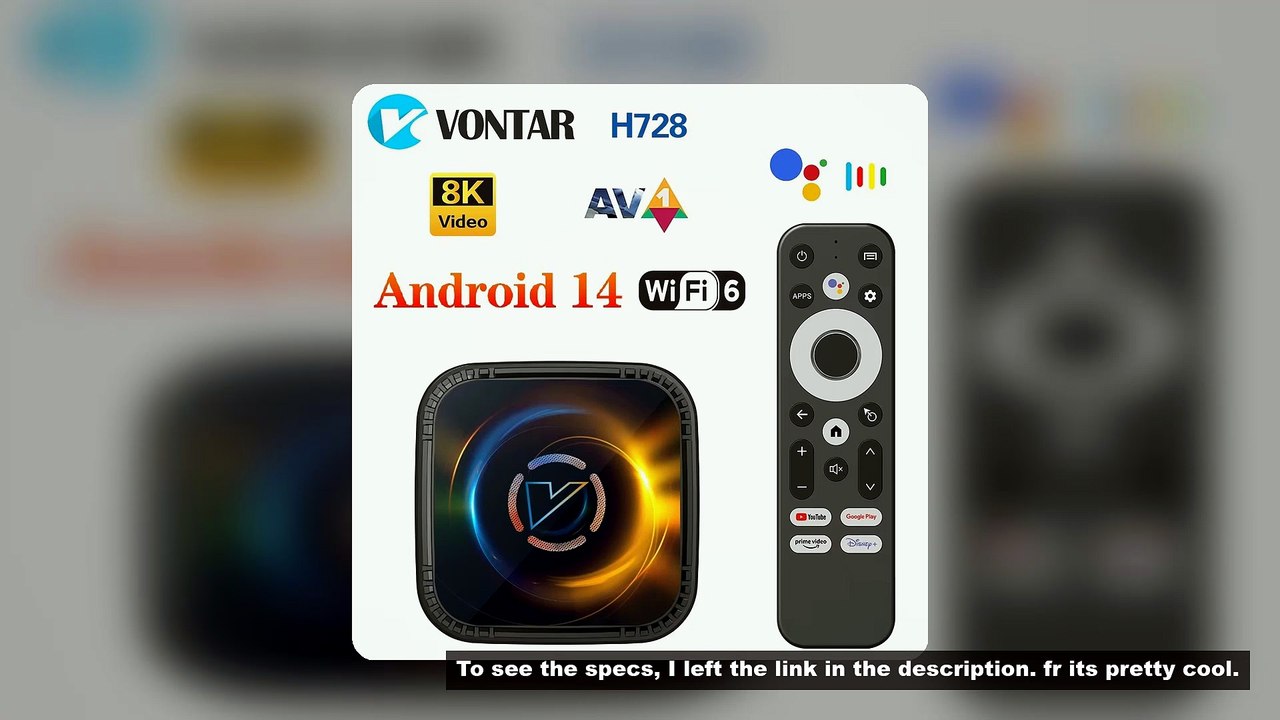 VONTAR H728 Android 14 TV Box Allwinner H728 Octa Core Cortex A55 Support 8K Video 4K 1000M LAN Wifi