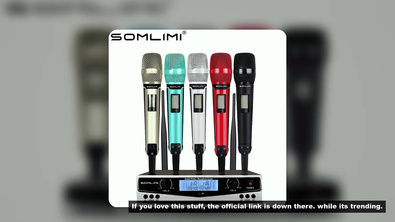 SOMLIMI 500-599MHz UHF SKM9100/SKM9000 Stage Performance Home KTV Professional Dual Wireless Microph