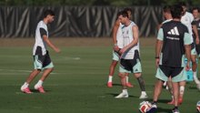 Entrenamiento de Messi en su cumpleaños