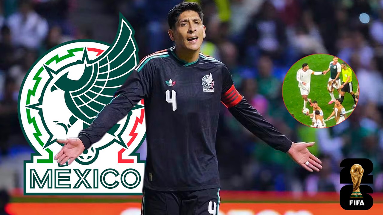 Edson Álvarez termina caliente del primer tiempo entre México vs. Chequia y el árbitro lo busca