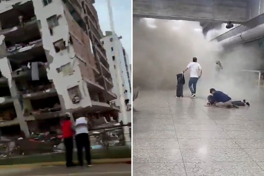 Powerful earthquakes strike Venezuela triggering building collapses in Caracas