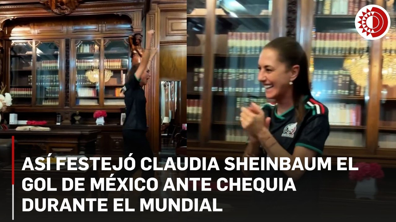 Así celebró Claudia Sheinbaum el gol de México ante Chequia