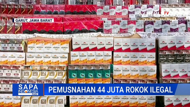 Pemusnahan 44 Juta Batang Rokok Ilegal Digelar Bea Cukai dan Satpol PP Jabar | SAPA PAGI