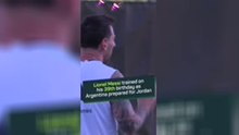 Messi trains on his 39th birthday