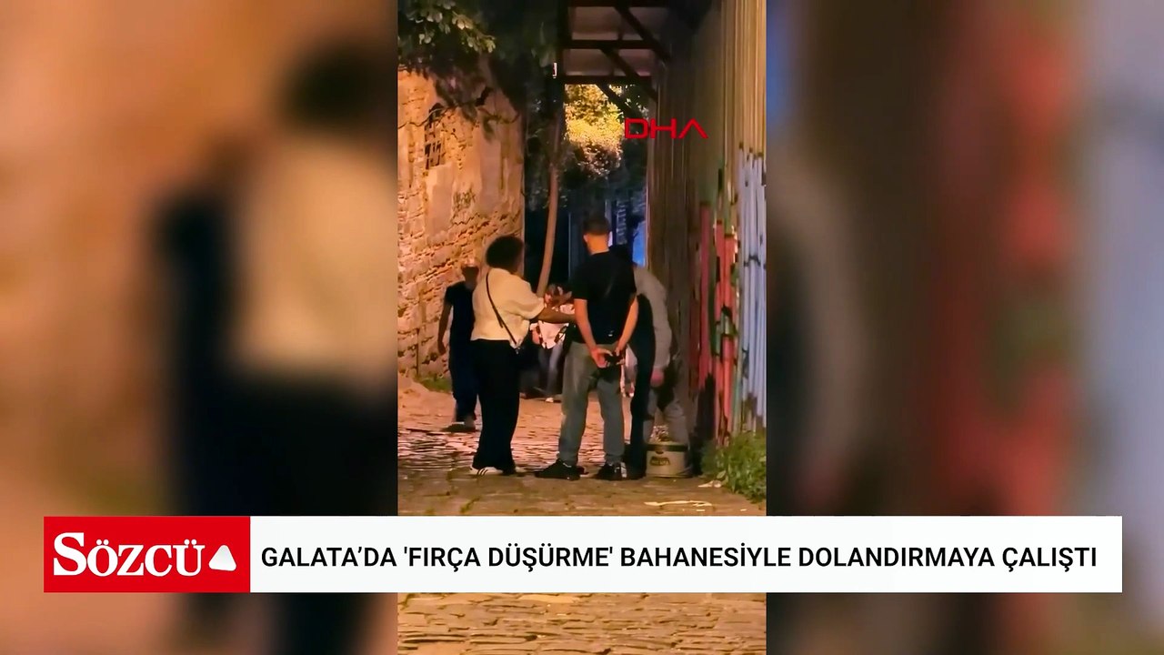 Galata’da 'fırça düşürme' bahanesiyle dolandırmaya çalıştığı kadını Rus turistler kurtardı; şüpheli yakalandı