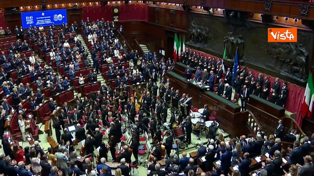 Standing ovation per Mattarella alla Camera per 80esimo Assemblea Costituente