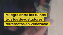 El heroico rescate a un joven atrapado entre las ruinas tras el doble terremoto de 7,2 y 7,5 que ha sacudido el norte de Venezuela