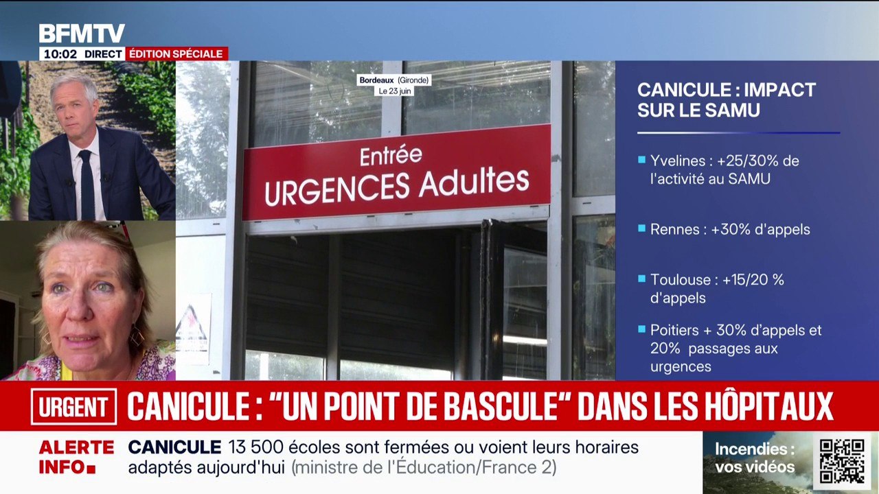 Canicule/mortalité: "On est à un point de bascule", alerte Agnès Ricard-Hibon, présidente de la Société française de médecine d'urgence