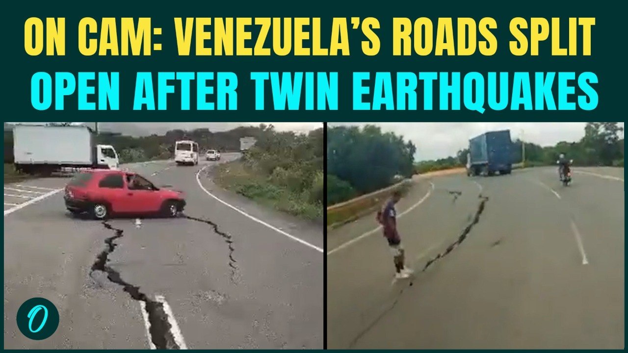 Venezuela Earthquake RAW FOOTAGE: Earthquakes RIP Major Highway in Half; Roads CRACK OPEN