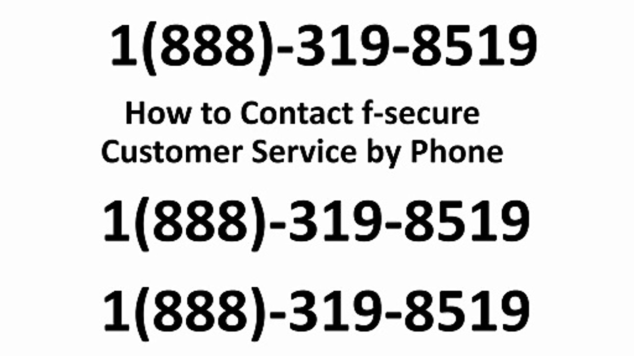 How to Contact f-secure Customer Service by Phone