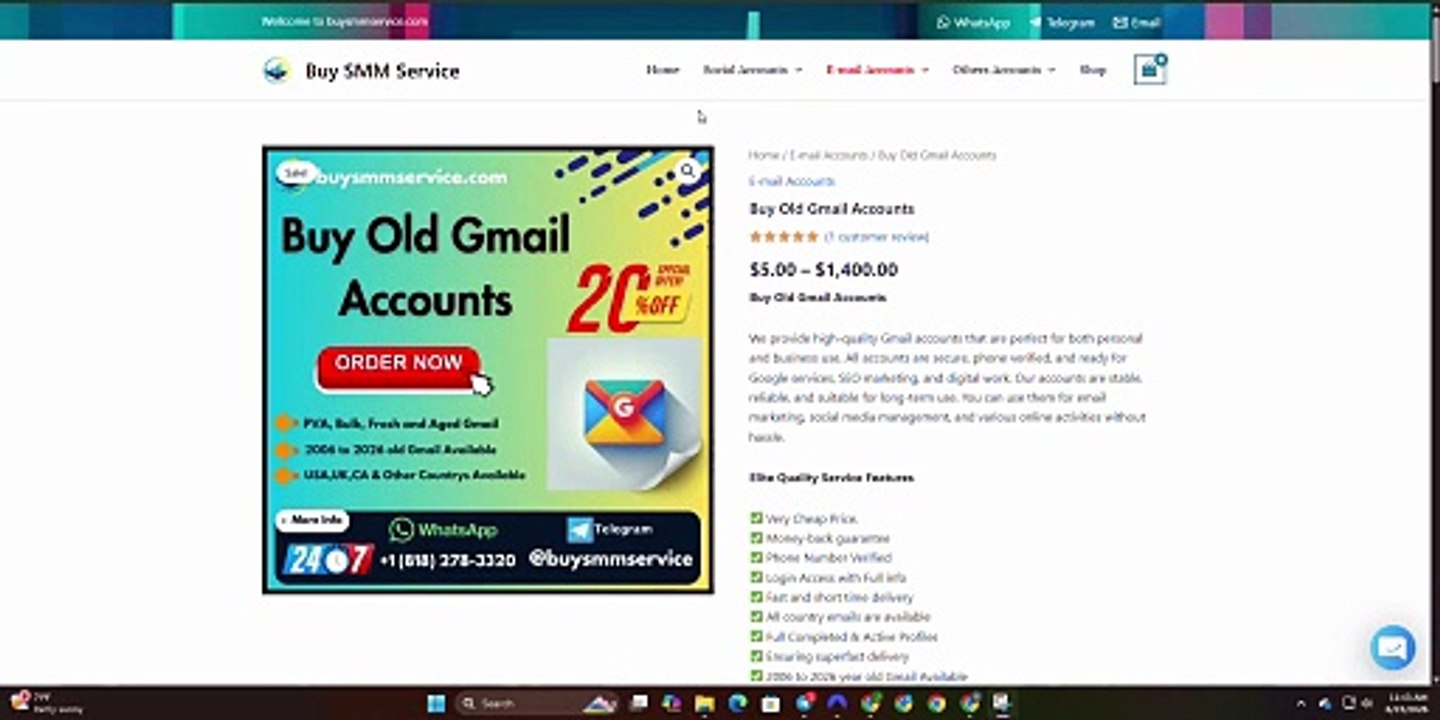 High-Quality Aged Gmail Accounts Available Online