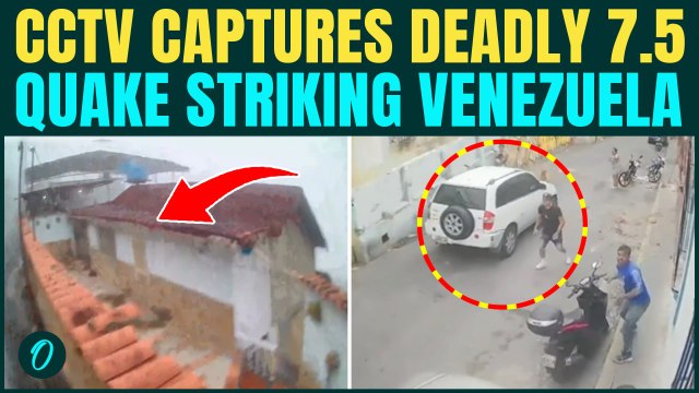 Venezuela Earthquake SHOCKING CCTV Footage: 7.2 & 7.5 Quakes SHAKE Buildings, Disrupt Vehicles