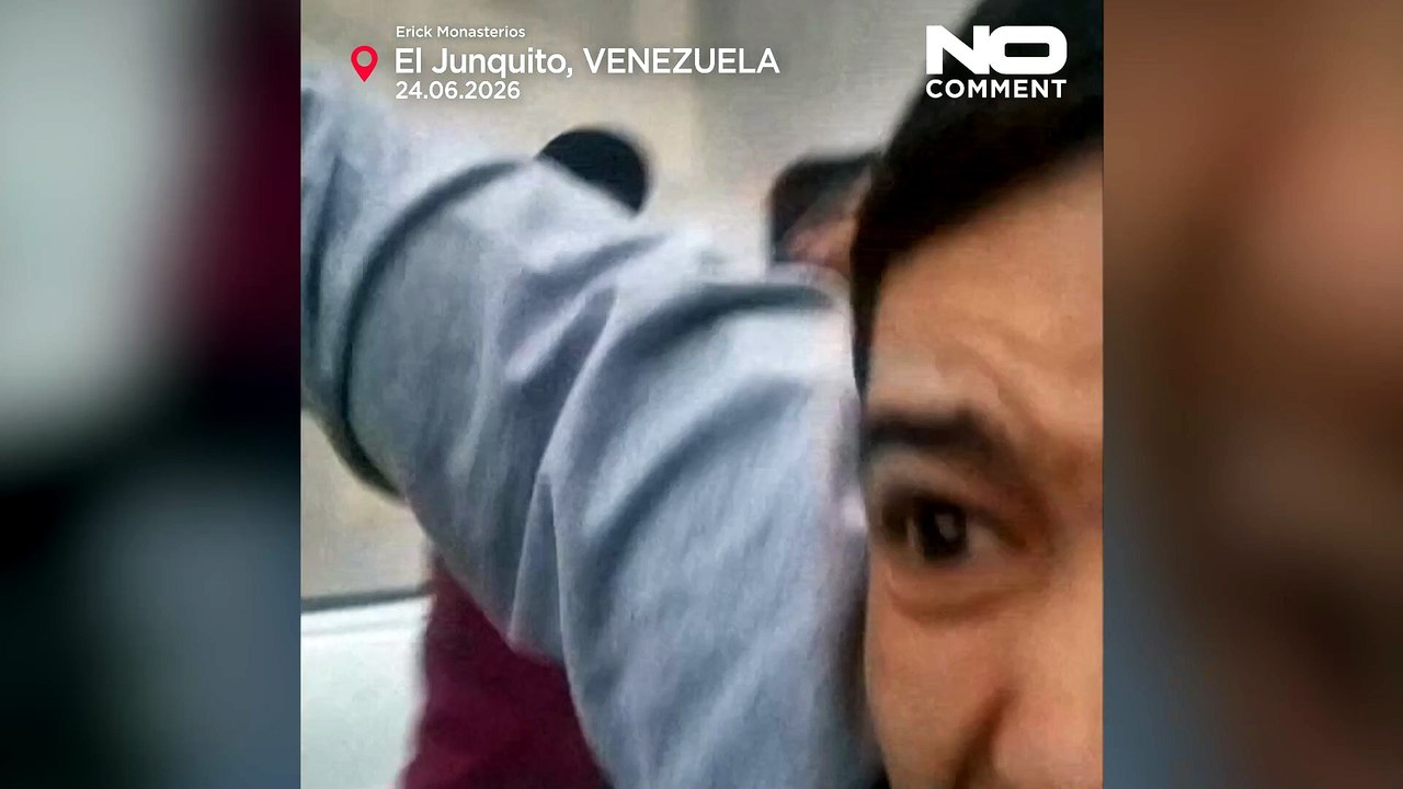 Moment earthquake hits Venezuela, sending people fleeing in panic