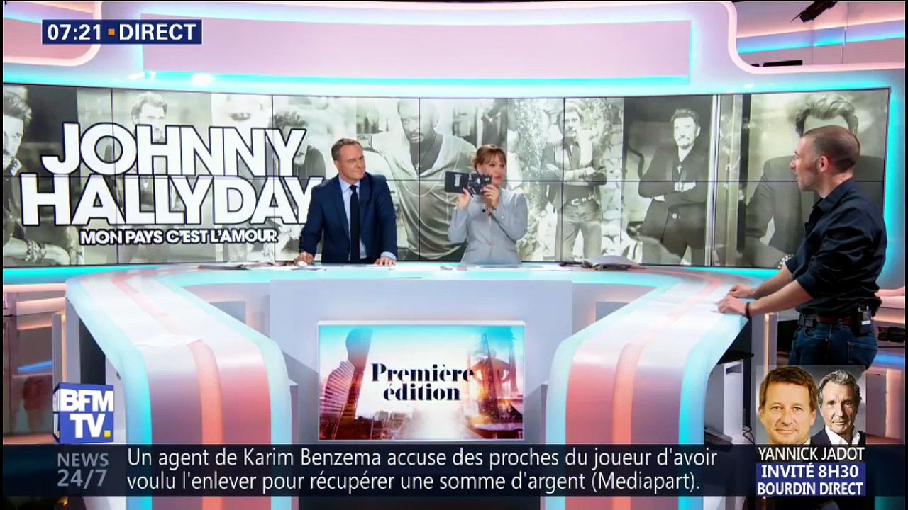 2018 - Johnny Hallyday : Boris Lanneau, Fan du Chanteur, Signe l’une des Chansons de l’Album Posthume (BFM TV, 19 Octobre)