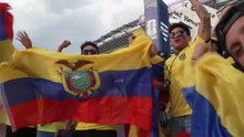 Locura de los ecuatorianos a la salida del MetLife Stadium tras ganar a Alemania