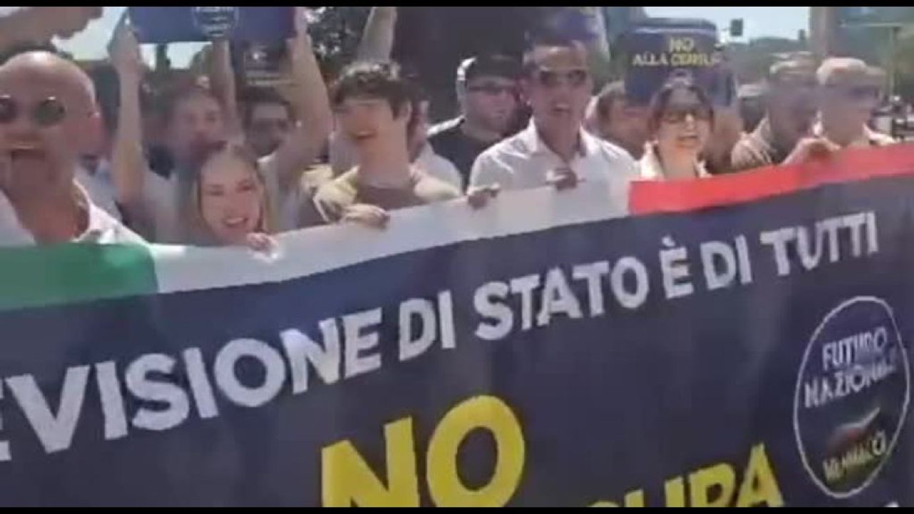 Futuro Nazionale protesta sotto sede Rai contro la censura al partito